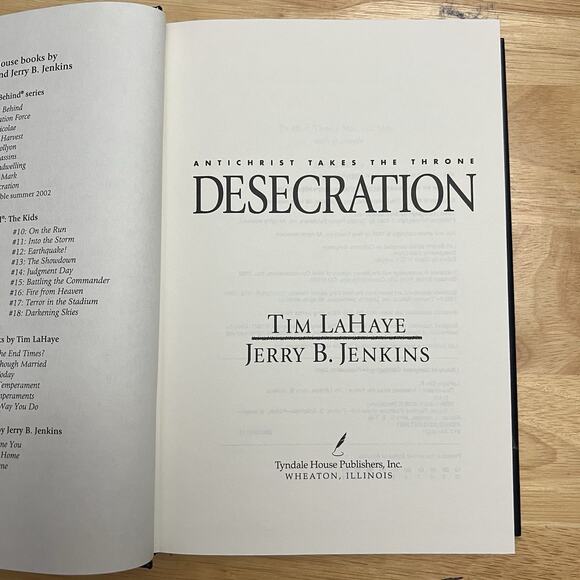 Left Behind Series Hardcover Book 9 Desecration Tim LaHaye and Jerry B Jenkins - Picture 3 of 7